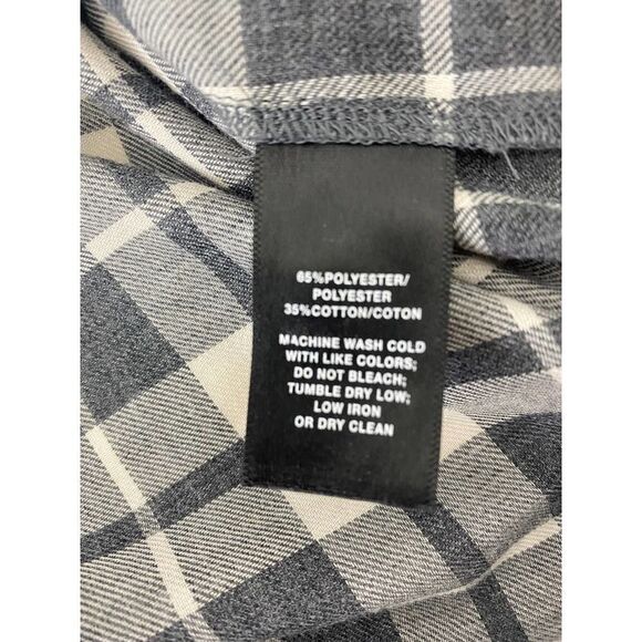 LAFAYETTE 148 Lightweight Flannel Plaid Button Down Shirt Gray White - Small (P) - Picture 9 of 9